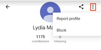 Find a user profile, click the 3 dots, choose "Report profile".
